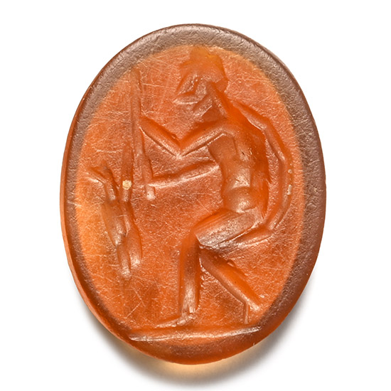 Roman Carnelian Gemstone with Fisherman