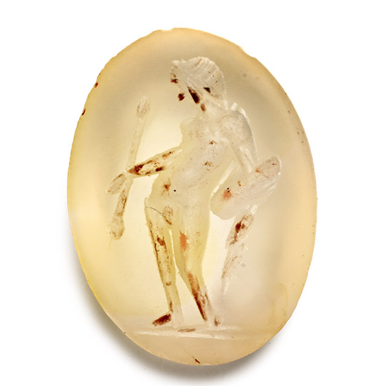 Roman Chalcedony Gemstone with Nude Male