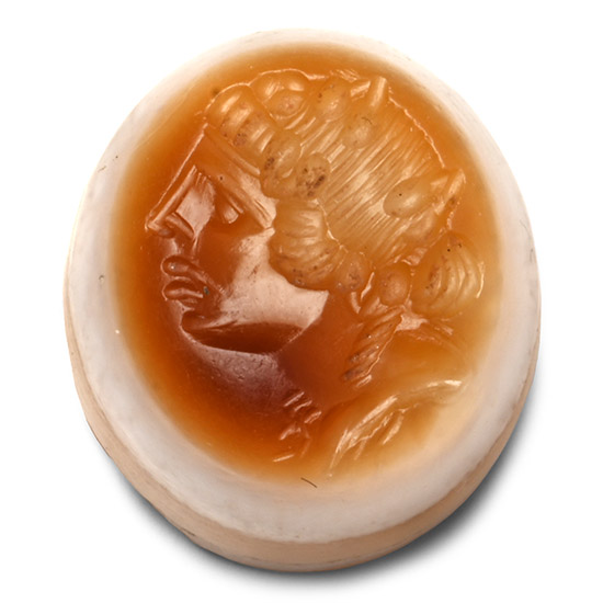 Greek Agate Gemstone with Maenad