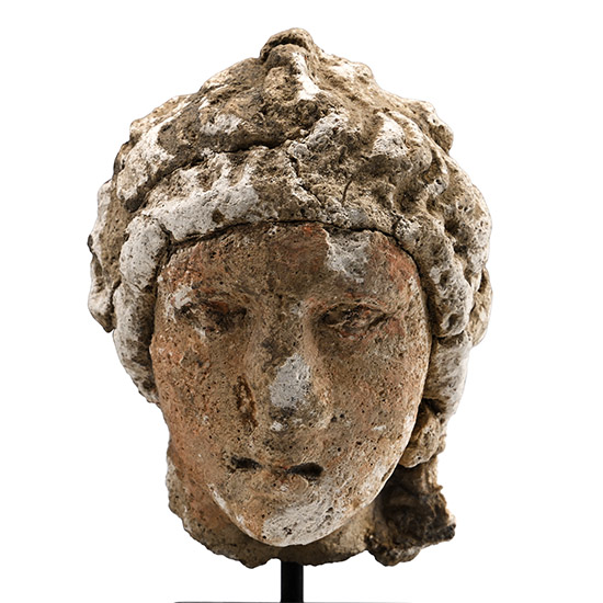 Hellenistic Stucco Head of a Woman