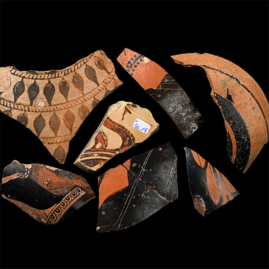 Geek Terracotta Black-Figure Vessel Fragment Collection