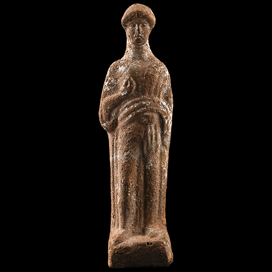 Greek Terracotta Statuette of a Kore