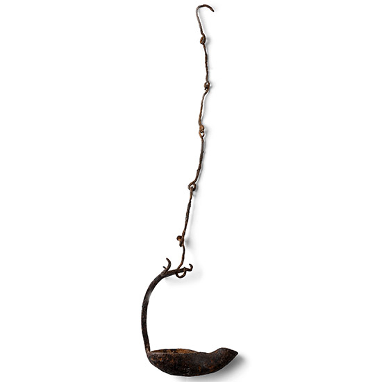 Celtic Iron Lamp with Bulls Head