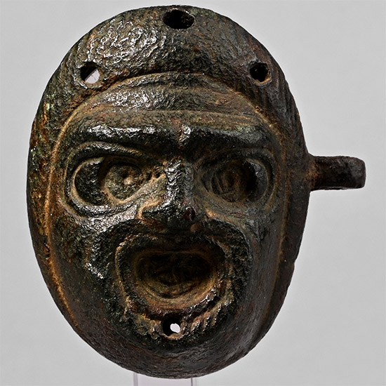 Roman Bronze Theatre Mask Mount