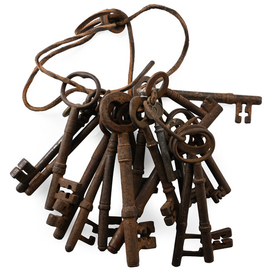 Post Medieval Iron Door Key Collection