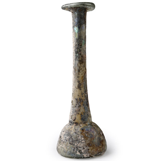 Roman Iridescent Glass Unguentarium