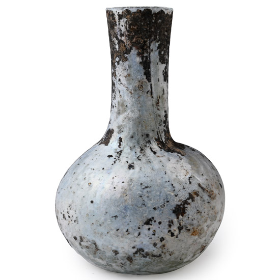 Roman Glass Ampulla with Blue Iridescence
