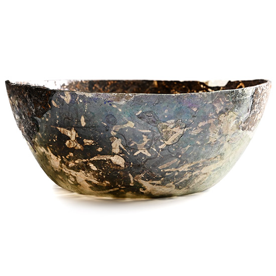 Roman Iridescent Glass High-Walled Vessel