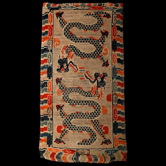 Tibetan Woven Wool Dragon Rug