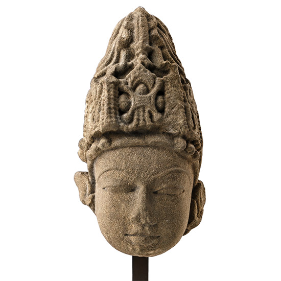 South East Asian Sandstone Head of Vishnu