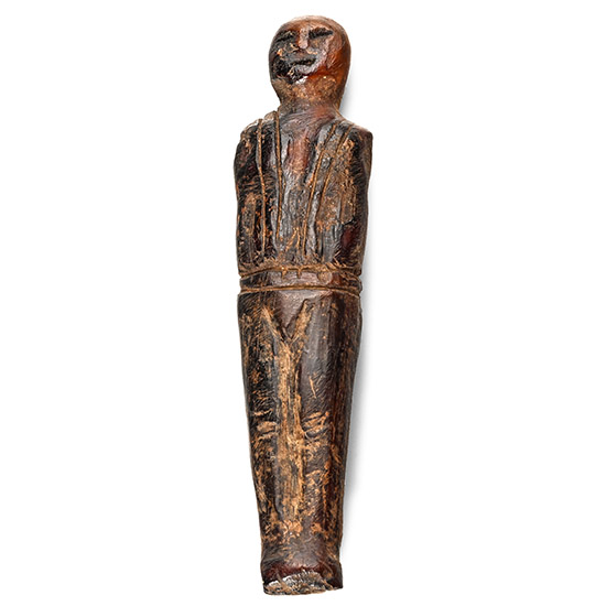 Native North American Carved Fossilized Walrus Bone Figure