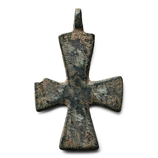 Byzantine Bronze Cross Pendant
