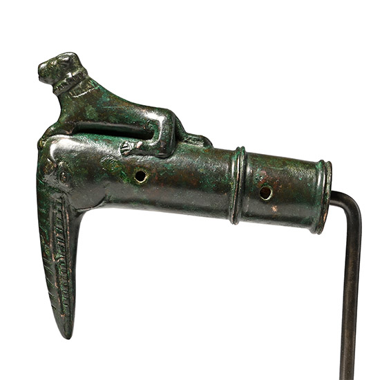 Luristan Bronze Pickaxe with Crouching Dog