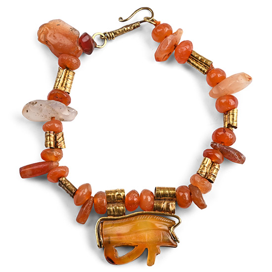 Egyptian Hardstone Eye of Horus Amulet Bracelet