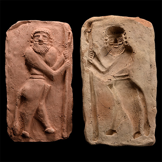 Old Babylonian Ceramic Plaque Mould of a Standing God