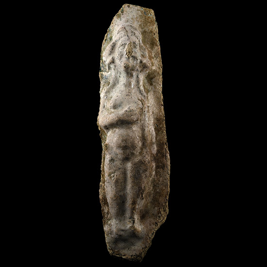 Large Parthian Glazed Faience Figure of the God Astarte
