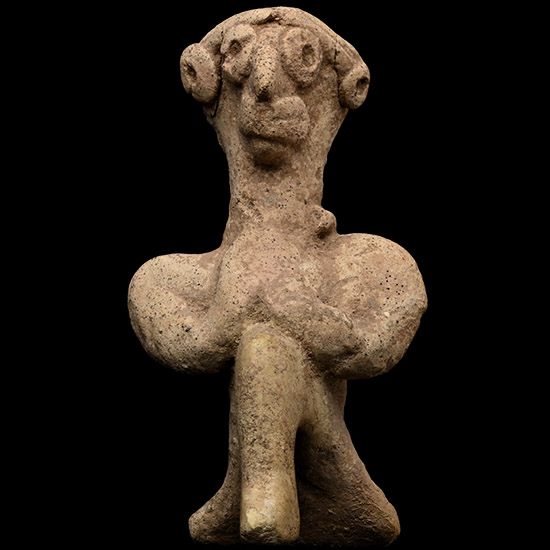 Syro-Hittite Terracotta Kneeling Male Figure