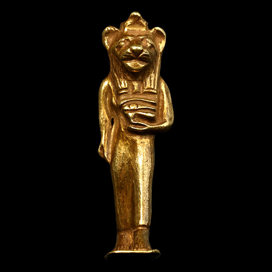 Egyptian Gold Sekhmet Statuette