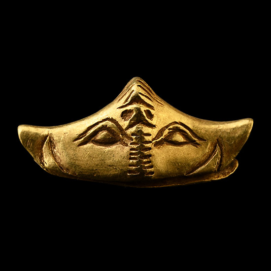 Greek Gold Double Boar Seal with Inscription