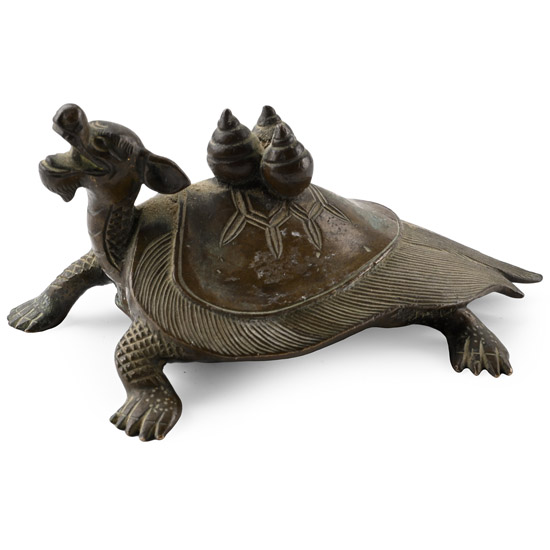 Vintage Bronze Chinese Style Dragon-Turtle