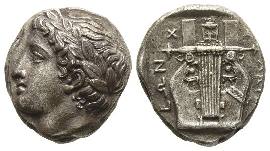 Macedon. Chalkidian League, Olynthos AR Tetradrachm.