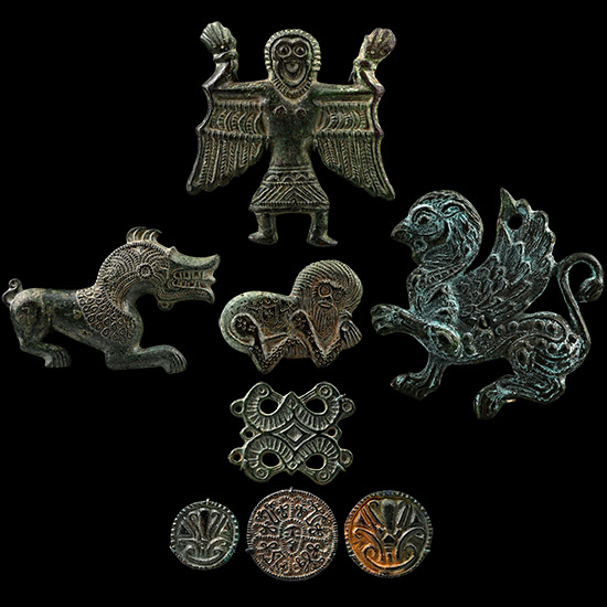 Migration Period Bronze Animal Mounts