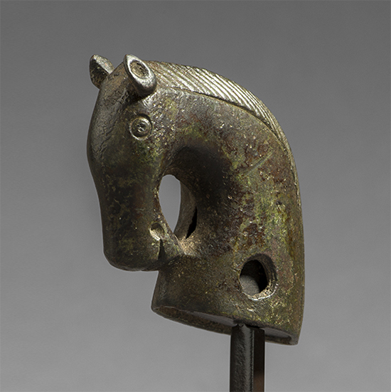Viking Bronze Horse-Head Dagger Pommel