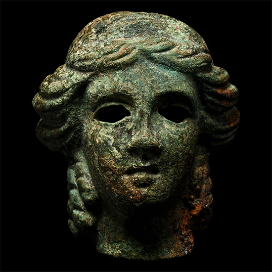 Roman Bronze Head of the Goddess Juno