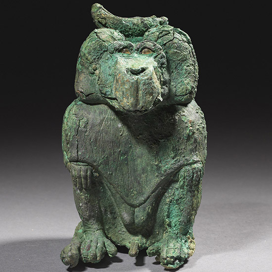Large Egyptian Bronze Figure of Thoth