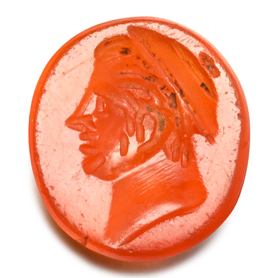 Roman Carnelian Gemstone with Male Portrait