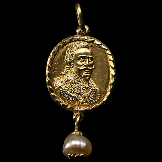 Post Medieval Gold and Enamel Supporters’ Medal of Gustavus II Adolphus of Sweden