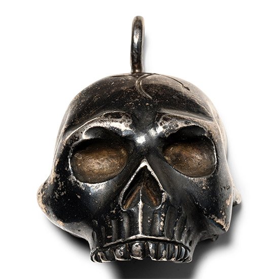 Post Medieval Silver Skull Pendant