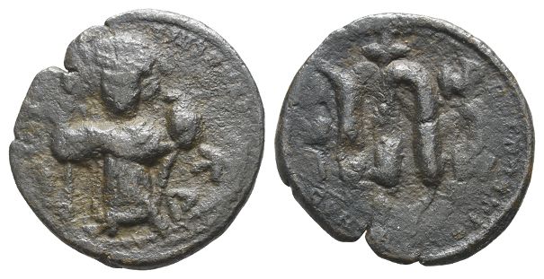Pre-reform issues, Arab-Byzantine. Early Pseudo-Byzantine coinage AE Fals.