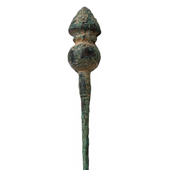 Large Luristan Bronze Poppy-Headed Cloak Pin