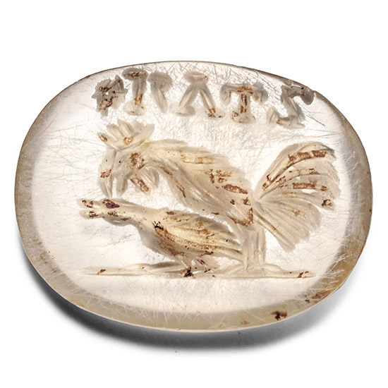 Roman Rock Crystal Gemstone of an Archigallus