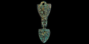 Medieval Bronze Earls of Arundel Heraldic Horse Pendant with Hanger