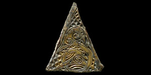 Viking Lead Trade Weight with Gilt-Bronze Insert Panel