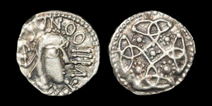 Anglo-Saxon Hammered Coins - Eclectic Sceatta - LVNDONIA and Triquetras Type