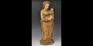 Medieval Virgin Mary and Child Figurine