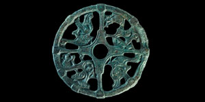 Viking Bronze Oseberg Style Openwork Roundel