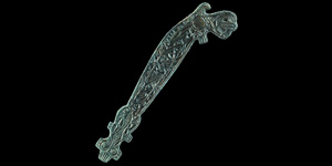 Viking Bronze Zoomorphic Pin-Joint Plaque