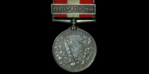 Canada GS Medal - Fenian Raid 1866 - to Pte. M. Lacey RM, HMS Herring (HMS Heron)