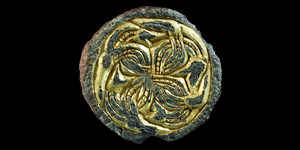 Anglo-Saxon Gilt-Bronze Shield Mount