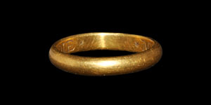 Post Medieval Gold *MY (heart) AND (eye) UNTIL I DIE* Posy Ring