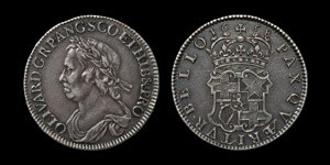 English Commonwealth Coins - Cromwell - 1658 - Halfcrown