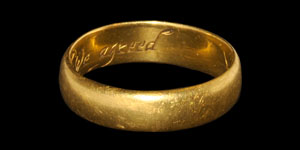 Gold As god decreed so we agreed Posy Ring