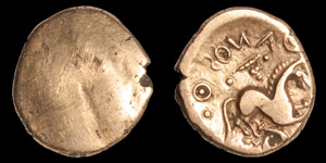 Celtic Iron Age Coins - Cantiaci - Dubnovellaunus - Gold Serpent Stater