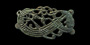 Viking Scandinavian Jellinge Style Bronze Dragon Belt Plaque