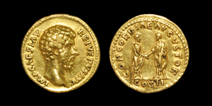 Ancient Roman Imperial Coins - Lucius Verus - Concordia Gold Aureus