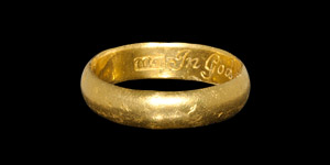 Post Medieval Gold In God above we join our love Posy Ring